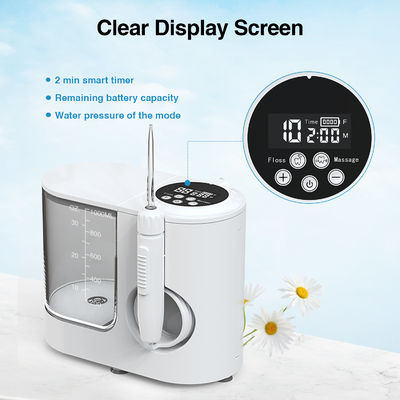 Timer and 6 Nozzles Rechargeable Oral Water Flosser for Cleaning Performanc