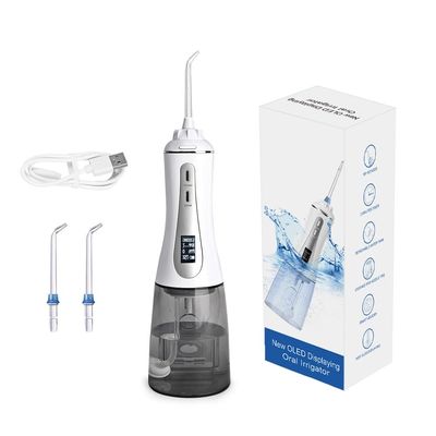 OLED Display Water Rechargeable Oral Irrigator For Teeth 350ml IPX7 Waterproof