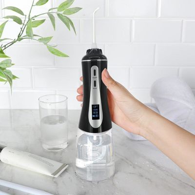 OLED Display Water Rechargeable Oral Irrigator For Teeth 350ml IPX7 Waterproof