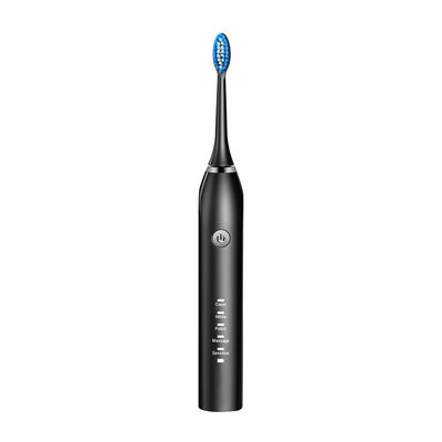 Ultrasonic Black Battery Operated Electric Toothbrush Ultralight Antibacterial
